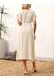 Rochie midi, crem - 2