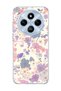 Redmi 14C Compatible Lilac Pink Floral Printed Transparent Phone Case