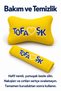 Tofaş Şahin Doğan Kartal Yellow Navy Blue Tofaşk Embroidered Car Neck Pillow and Seat Belt Pad Cover - 8