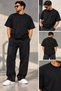 Men's Oversize Basic Ribbed Crew Neck T-Shirt