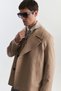 Relax Fit Double Breasted Short Coat - 6