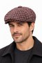 Men's Italian Style Plaid Patterned Cap Hat with Elastic Back - 3