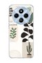 Redmi 14C Compatible Leaf Cactus Banner Printed Transparent Phone Case