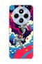 Redmi 14C Compatible Astronaut and Rainbow Printed Transparent Phone Case