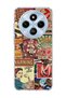Redmi 14C Compatible Old Poster Collage Printed Transparent Phone Case