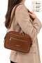 Women's Shoulder and Handbag with Strap, Double Compartment, Daily Use Bag, Multi-Compartment