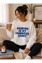 Reading Is My Favorite Sport Printed Cotton 3 Thread Threaded Crew Neck Oversize Sweatshirt