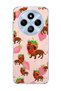 Redmi 14C Compatible Strawberry Sausage Dog Printed Transparent Phone Case