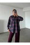 Women's Relaxed Plaid Melton Shirt - 2