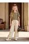 Girl's Parachute Fabric Trousers with Rubberized Detailing