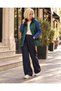 Women's Green Blue Color Block Waxed - Oiled Design Coat - Jacket - 4