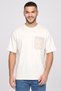 Zoox Men Crew Neck Short Sleeve Embroiderd T-Shirt, White