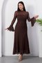 High Collar Flounce Sleeve Lace Dress Dks1473 - 6