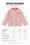Women's Pink Striped Oversize Sweatshirt with Crew Neck - 8