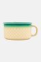 Checkered Soup Mug With Lid, Multicolor