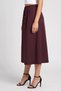 Women Solid Maxi Skirt, Dark Maroon - 3