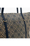 Monogram Print Tote Bag with Zip Closure - 3
