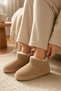 Women's Beige Boots. Warm Boots with Fur Inside. Daily Bot