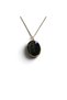 Natural Onyx Stone Oval Gold Framed Steel Chain Necklace - 2