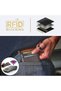 محفظة جلدية نحيفة بجيب أمامي، تصميم بسيط، حماية من تقنية RFID، حجم متوسط - 4