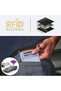 محفظة جلدية نحيفة بجيب أمامي، تصميم بسيط، حماية من تقنية RFID، حجم متوسط - 4