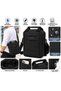Ecs Black Men's Shoulder Bag with Adjustable Strap, Daily Use Crossbody Bag, Medium Size