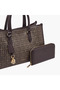 Monogram Print Tote Bag with Wallet - 6