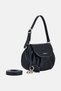 Women Brand Logo Cross Body Bag, Black - 2