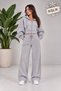 Winter Shardooned Two-Piece (Black+Gray) Flat-Leg Trackpants - 2