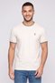 Men Crew Neck Short Sleeve Embroidered Logo T-Shirt, Off White
