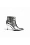 Silver Metallic Heeled Stylish Short Women's Boots - 3