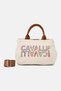 Women Brand Logo Handbag, Beige