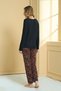 Women's Front Half Buttoned Soft Viscose Battal Pajama Set - 3
