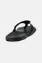 Men Slip On Brand Logo Slippers, Black - 3
