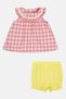 Toddlers Girl 2 Pcs Gingham Print Top And Bottom Set, Multicolor - 2