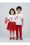 Crescent Moon and Star Short Sleeve White T-Shirt October 29Th Feast - 5