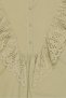 Women Ruffle Collar Long Sleeve Embroidered Blouse, Sage Green - 5