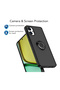 Tecno Spark Go 2 Compatible Case with Ring Stand Extra Impact Protection Hard Silicone Cover - Navy Blue - 3