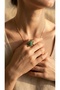 Adjustable Ring with Copper and Natural Stone Detail - 3