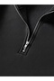 Men's Stand Collar Half Zipper Oversize 3 Thread Basic Sweatshirt - 5