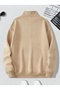 Men's Stand Collar Half Zipper Oversize 3 Thread Basic Sweatshirt - 2