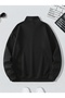 Men's Stand Collar Half Zipper Oversize 3 Thread Basic Sweatshirt - 2