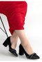 Zenta Black Leather Heeled Shoes - 2