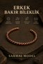 Men's Copper Bracelet - Twist Model 100% Pure Copper Men's Bracelet