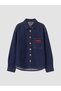 Peak New Season Indigo Embroidered Girls' Jean Shirt