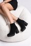Women's Platform Heel 7.5 cm Thick Heeled Zippered Warm Lining Women's Daily Comfortable Boots