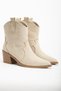 Cream Mink Stone Skin Beige Matte Suede Western Cowboy Boots İlr Adm - 3