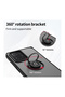 Xiaomi mi 11t pro compatible case with ring stand, extra impact protection hard silicone cover - green - 3