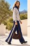 Women's Hooded Side Stripe Wide Leg Two-Piece Tracksuit Set - 5