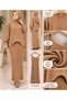 Women's Hijab Knitwear Set Stone Embroidered High Neck Balloon Sleeve Long Skirt Two-Piece Combination - 2